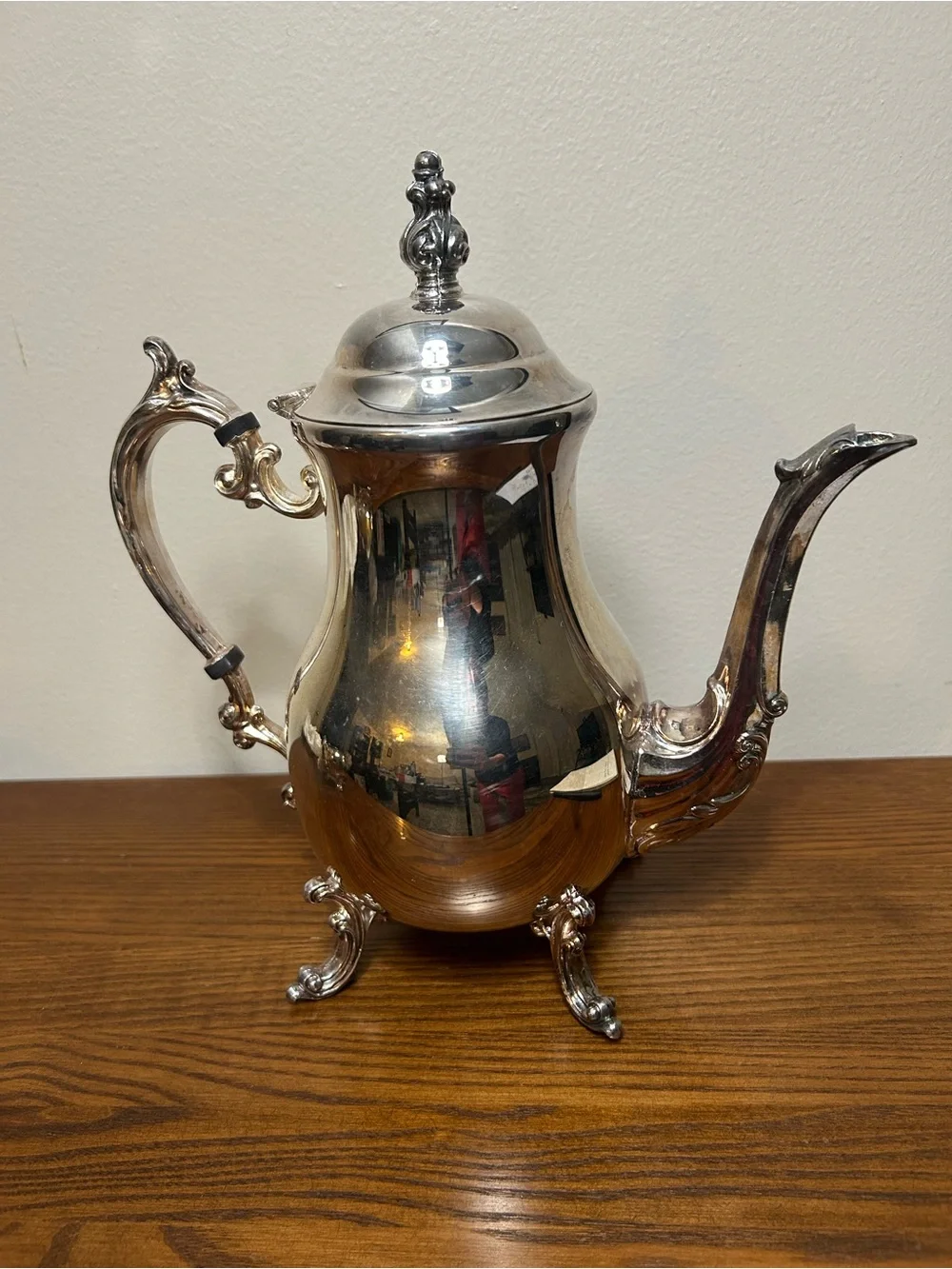 F.B. Rogers Vintage Silver Ornate Tea Pot and Creamer Set